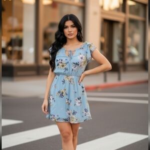 💙 Floral Print Dress